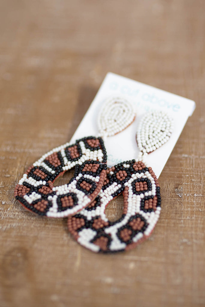 Forever Beaded Leopard Earring - A Cut Above Boutique