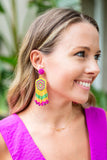 Beads Of Color Earring - Yellow Multi - A Cut Above Boutique