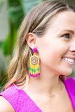 Beads Of Color Earring - Yellow Multi - A Cut Above Boutique