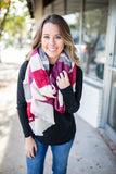 Hold On Stripe Blanket Scarf - Pink - A Cut Above Boutique