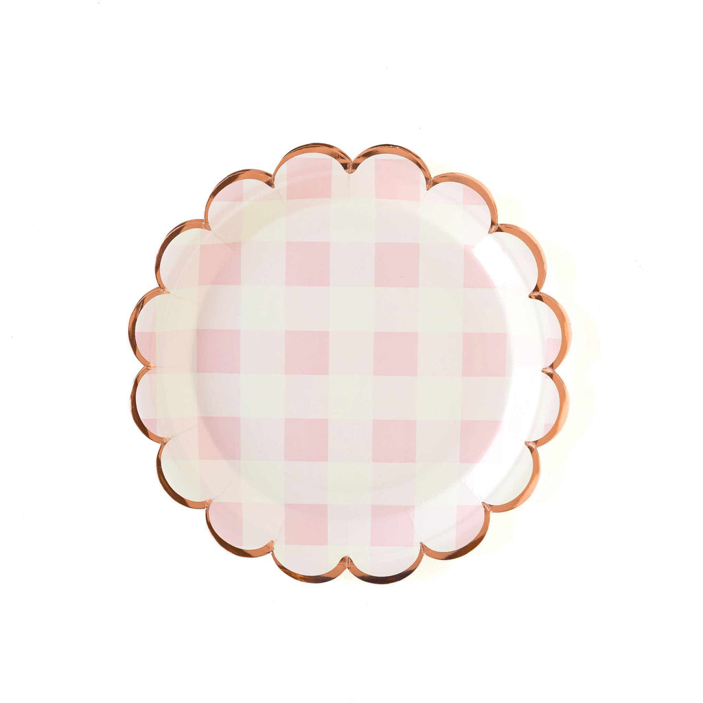 Cake By Courtney Pink Buffalo Scalloped 9" Plates