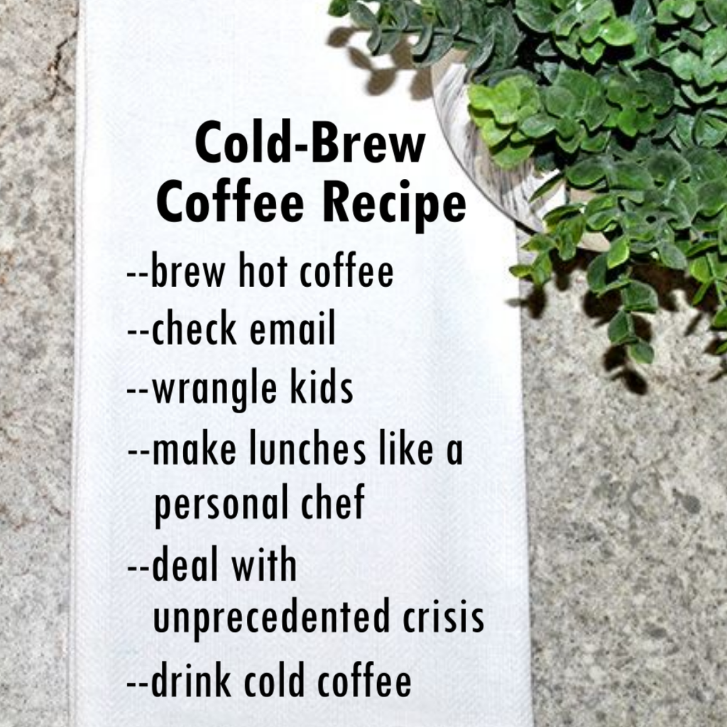 Cold Brew Coffee Recipe Tea Towel