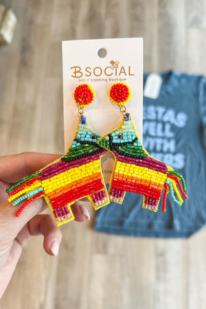 Colorful Piñata Beaded Earrings