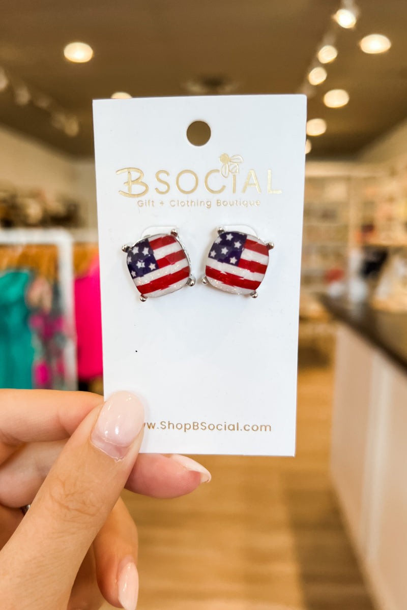 Flag Stud Earrings