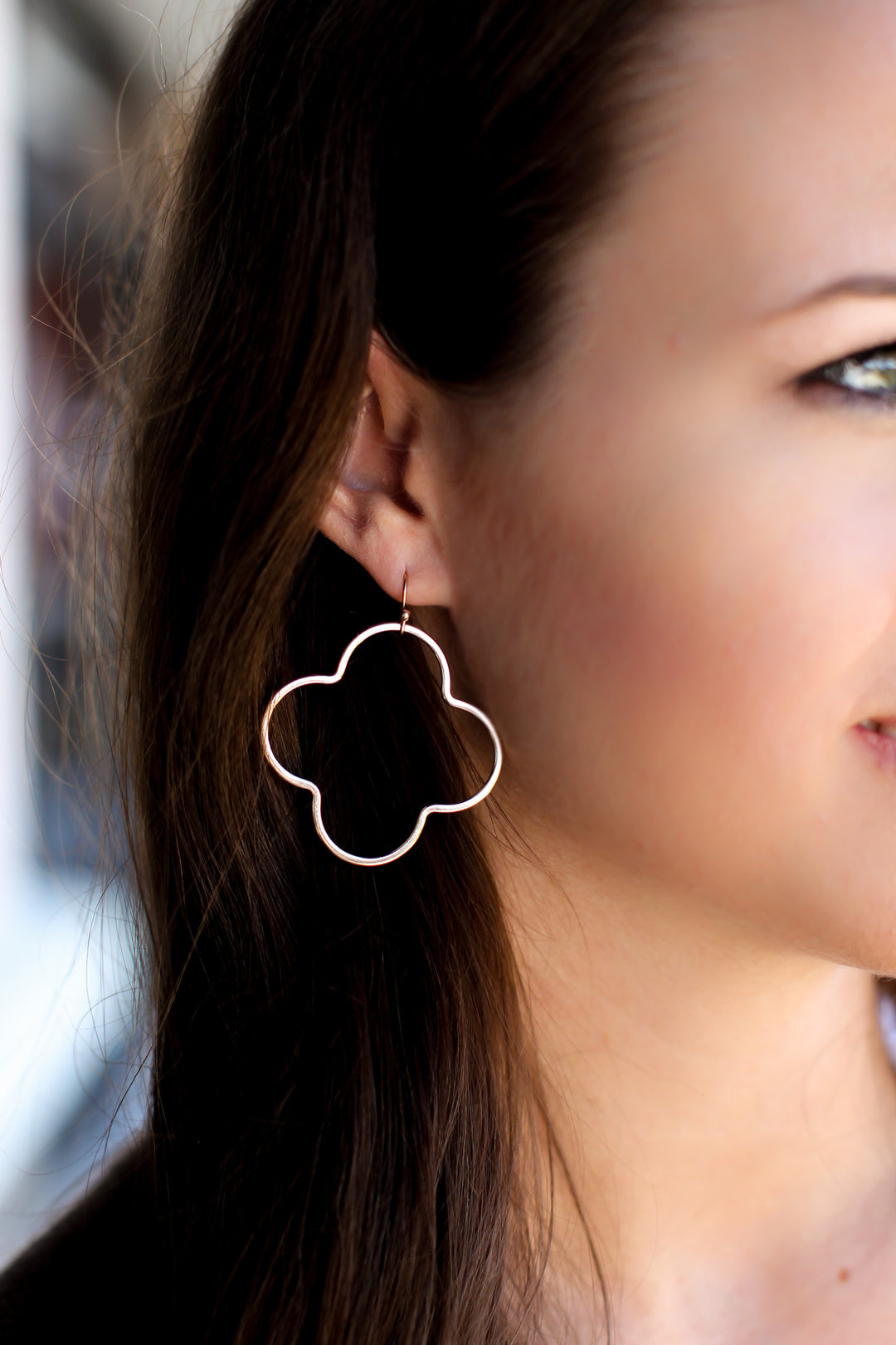 Chic Gold Quatrefoil Earring - B Social Boutique