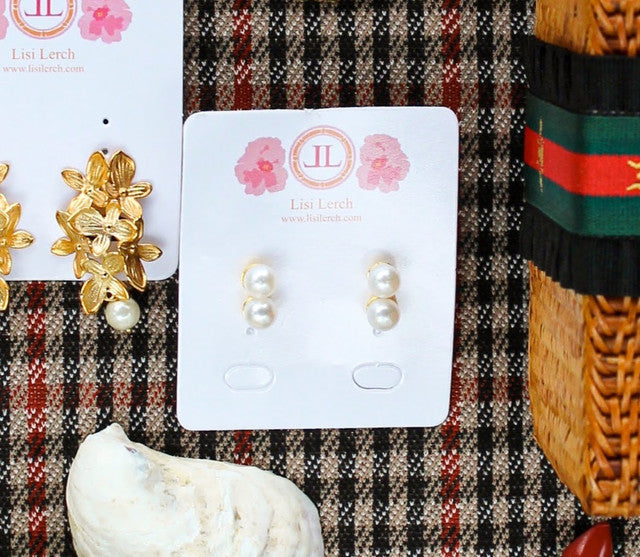 Belle Double Pearl Stud
