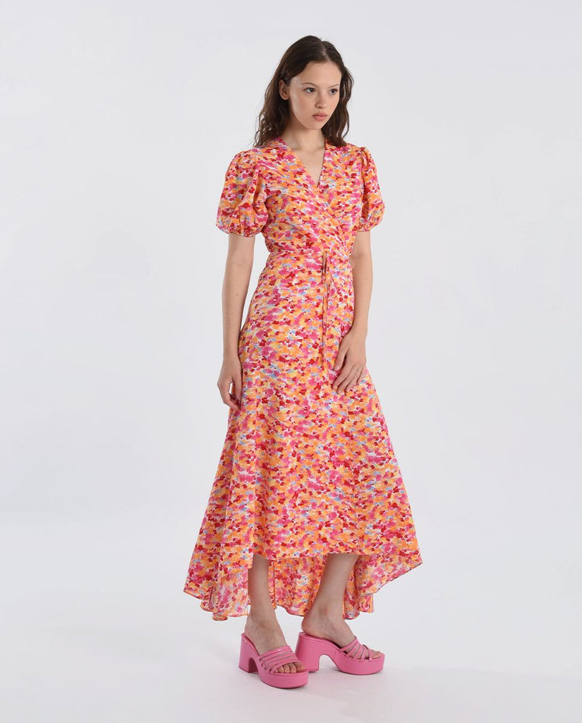 Molly Bracken: Floral Pary Wrap Maxi Dress