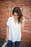 Around We Go Blouse - Ivory - A Cut Above Boutique