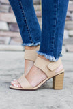 All Year Open Toe Heel - Nude - B Social Boutique