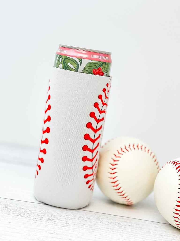 Insulated Skinny Can Sleeve - Baseball