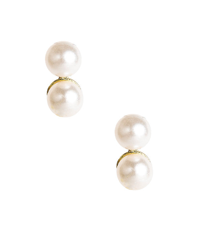 Belle Double Pearl Stud