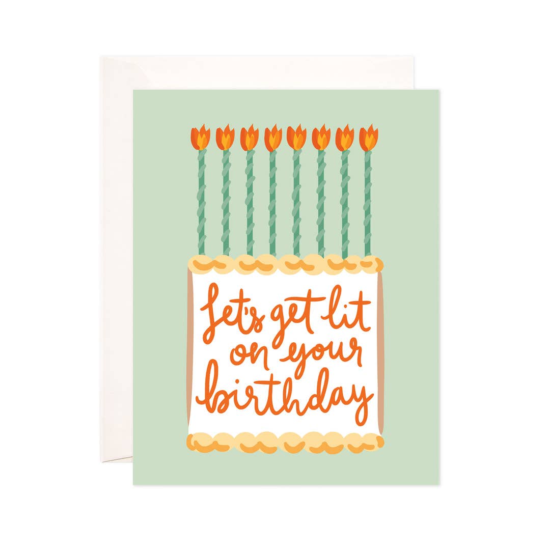 Lit Birthday Greeting Card