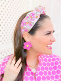 Brianna Cannon: PINK DAISY HEADBAND WITH CRYSTALS AND PEARLS