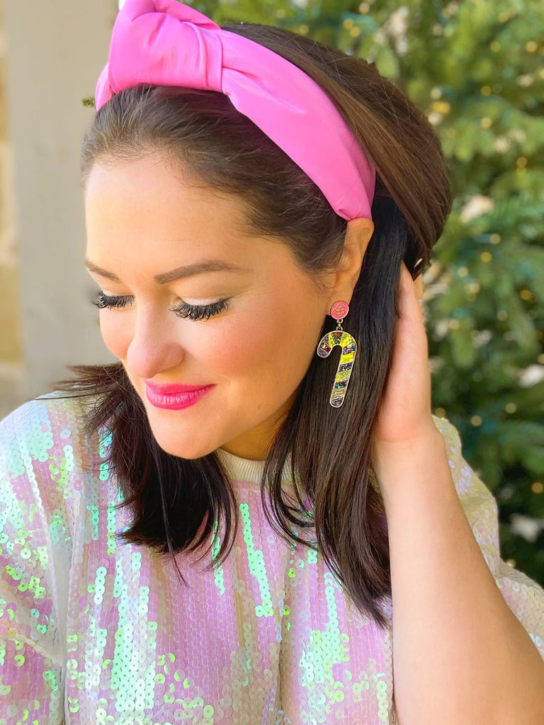 Brianna Cannon: Puff Knotted Headband-Barbie Pink