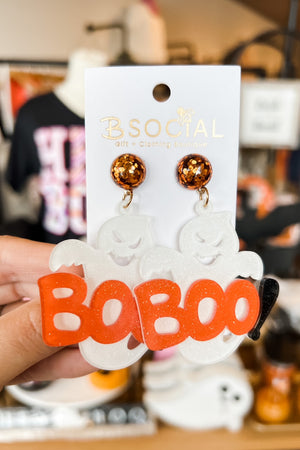 Scary Boo! Ghost Acrylic Earrings
