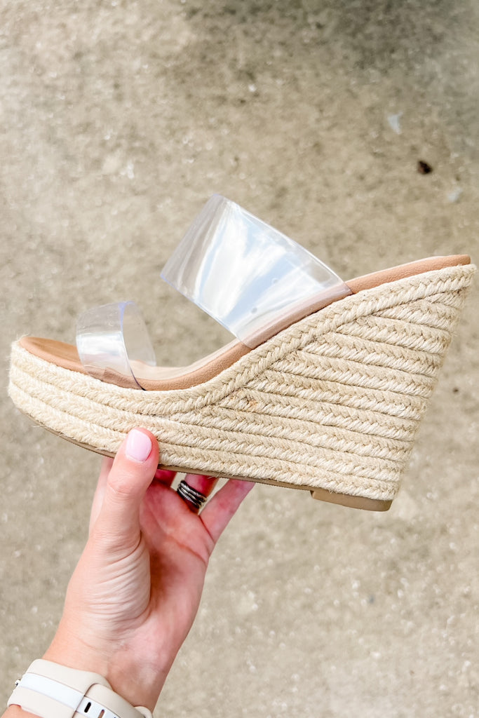 Clear Strap Wedges