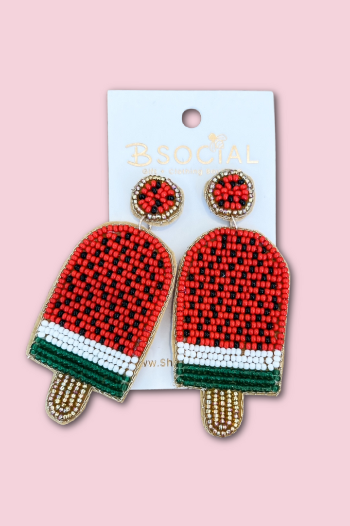 Watermelon Popsicle Earrings