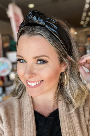 Brianna Cannon: Puff Knotted Headband- Black