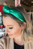 Brianna Cannon: Puff Knotted Headband- Green