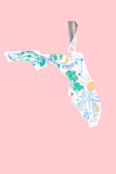 Galvanized Florida Love Ornament
