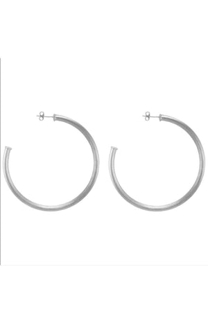 Sheila Fajl: Small Everybody's Favorite Hoops - Brushed Silver Plated
