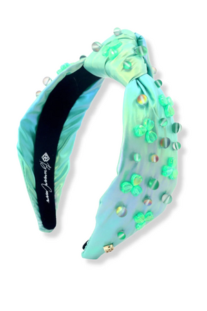 Brianna Cannon: IRIDESCENT SHAMROCK HEADBAND WITH BEADS