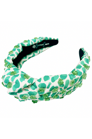 Brianna Cannon:  Green Spotted Headband with Glass Stars