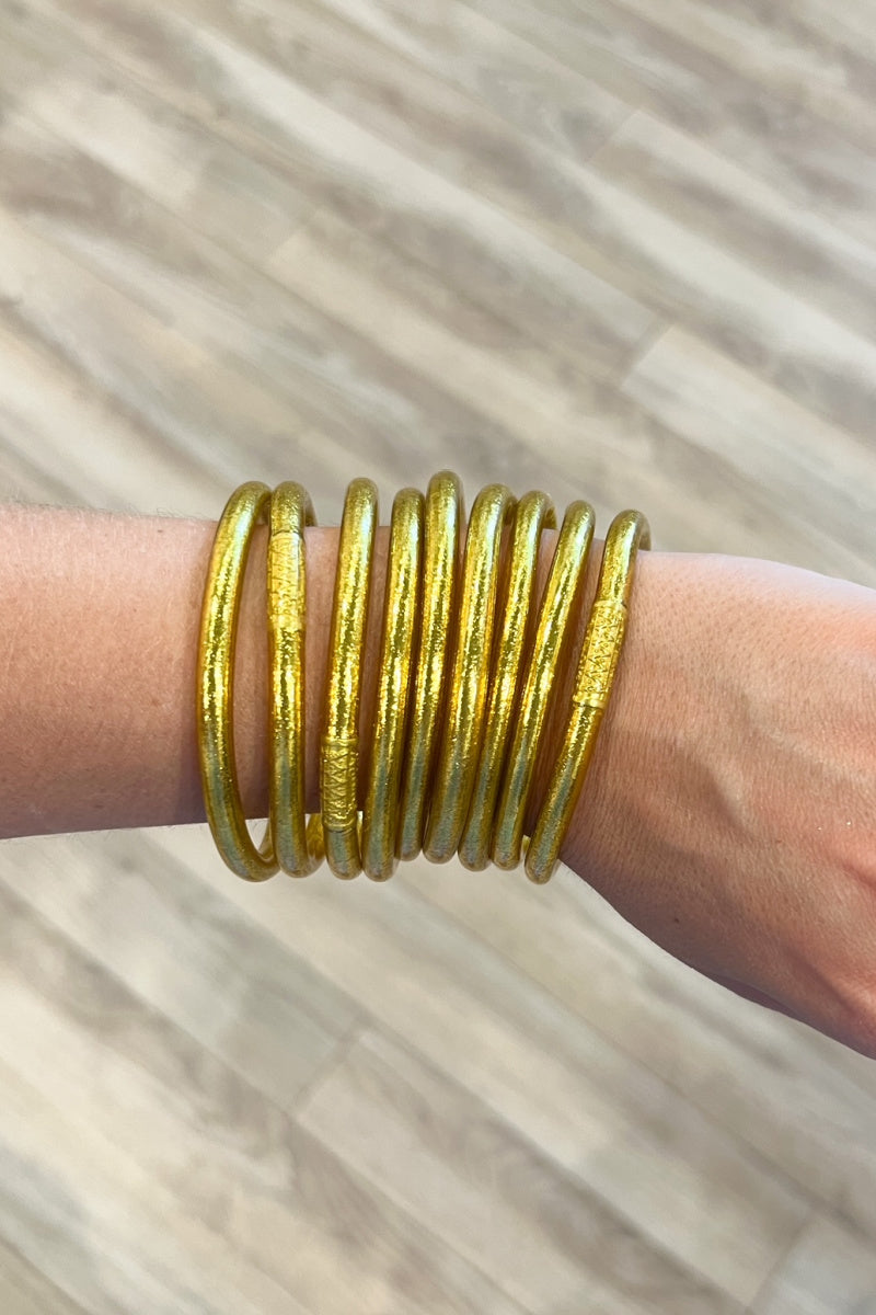 BuDhaGirl GOLD ALL WEATHER BANGLES® – B Social Boutique