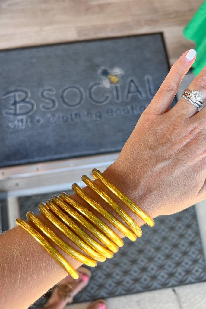 BuDhaGirl - GOLD ALL WEATHER BANGLES® – B Social Boutique