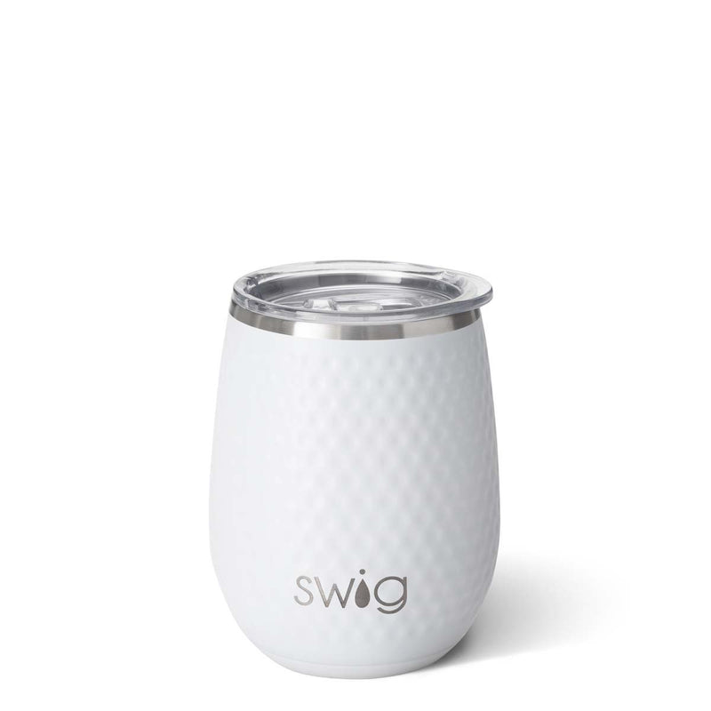 Swig Life Golf Partee AM+PM Gift Set, Includes (1) 18oz Travel Mug + (1)  14oz Stemless Wine Tumbler