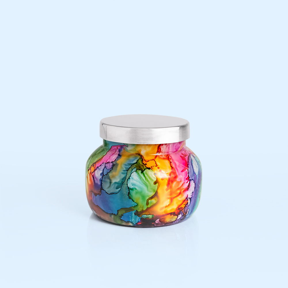 Volcano Rainbow Watercolor Petite Jar, 8 oz - A Cut Above Boutique